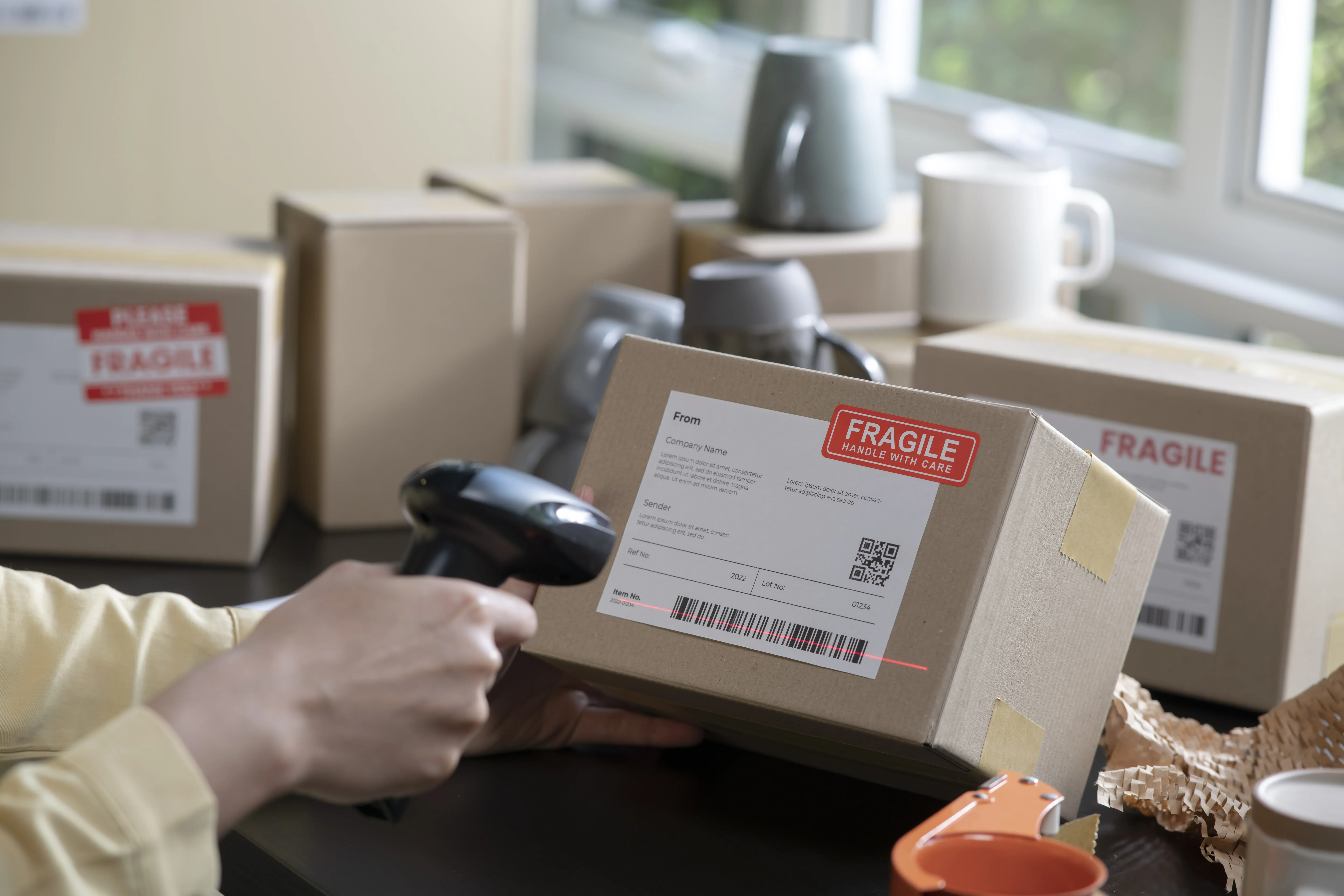 Barcodes enable material movement
